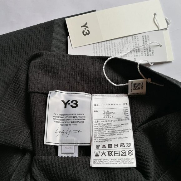 Adidas Y3 Men's Black Classic Running Tights - Picture 2 of 4